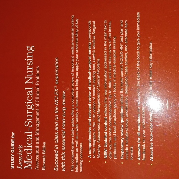 Study Guide for Lewis's Medical-Surgical Nursing 11th Edition - Picture 4 of 5